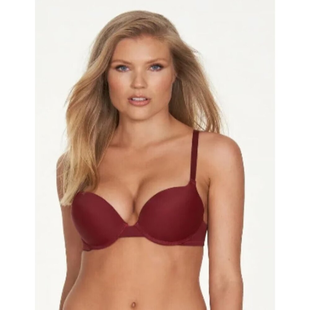 Fredericks of Hollywood NWT  Krystal Deep Red Push Up Bra Sz 32D Womens Underwir
